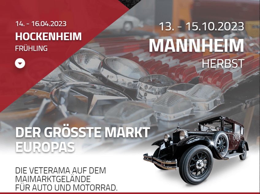 Oldtimer sajm VETERAMA u Mannheimu 2023.